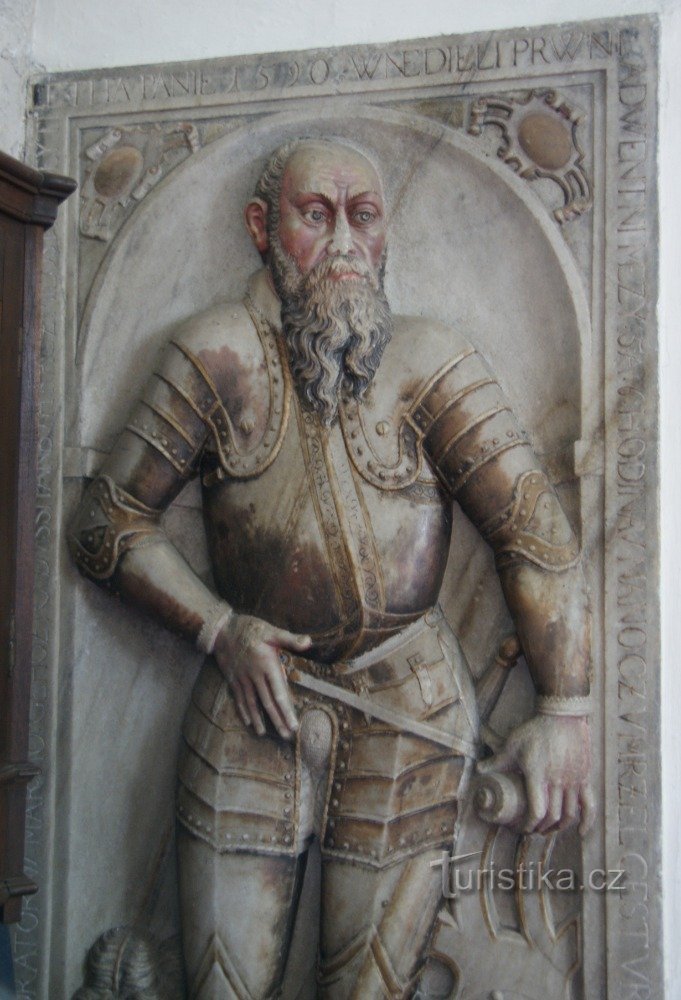 figurální náhrobek Matyáše Žalkovského ze Žalkovic
