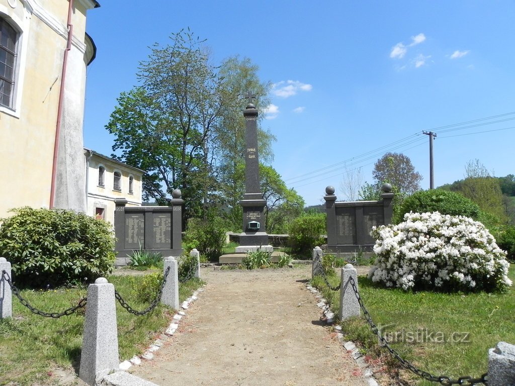 Lobendava, celkový pohled na pomník