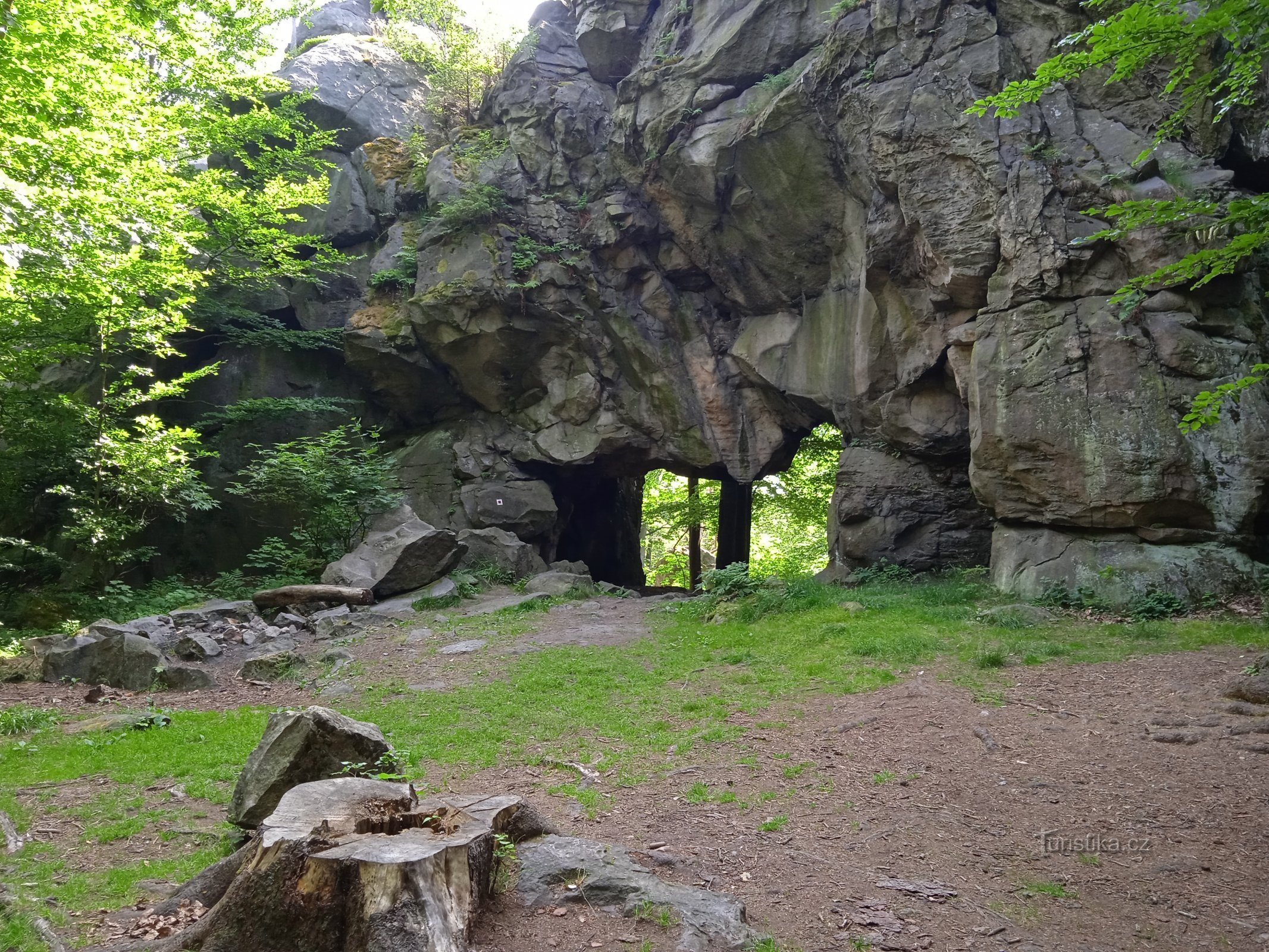 skalní brána Milštejn
