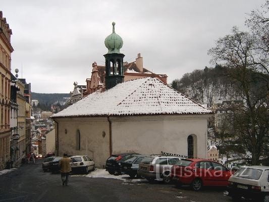 Sv. Ondřej 025: Nejstarší karlovarský kostel, původně gotický ? 15.stol. Přilehl