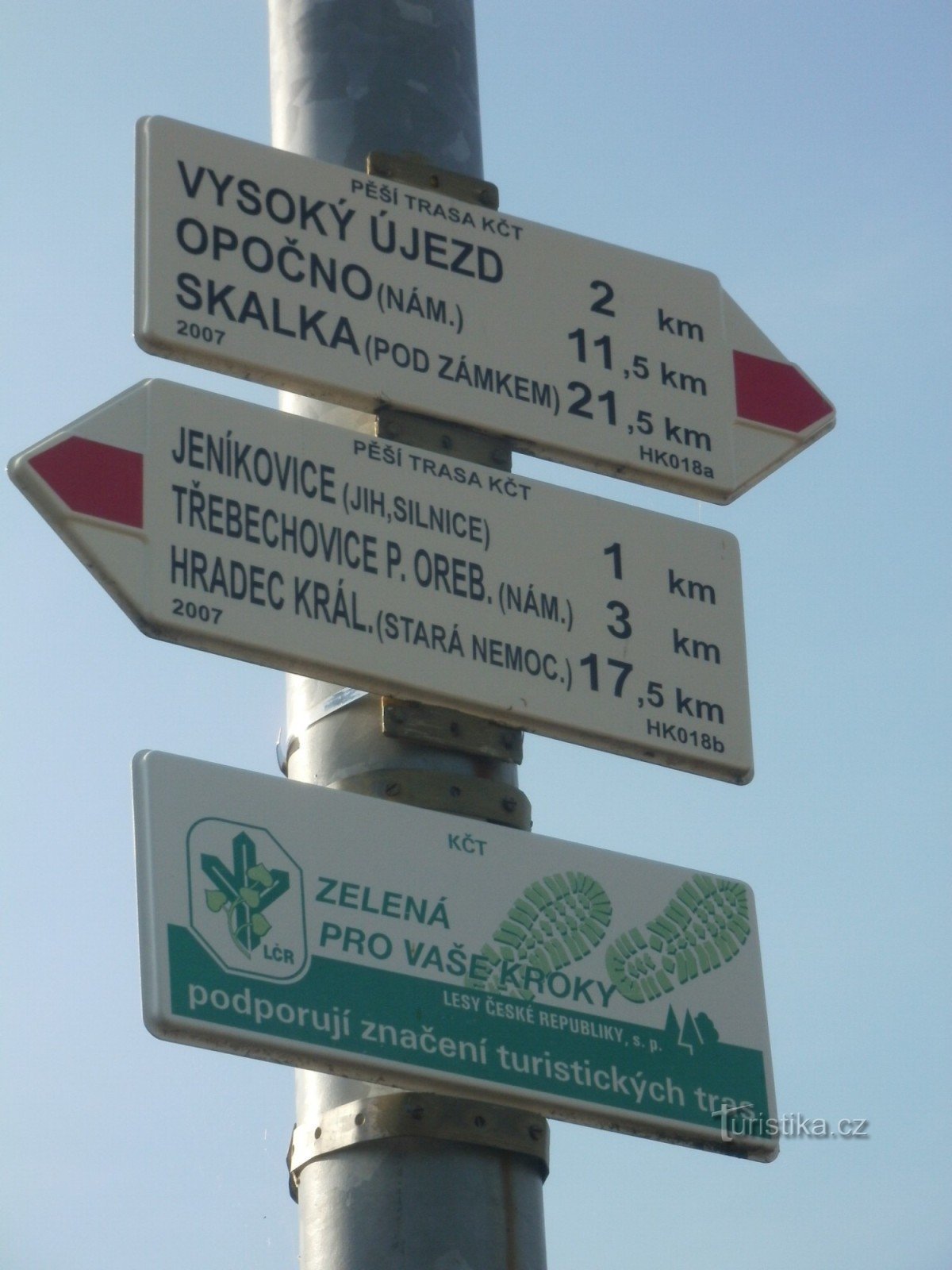 turistické rozcestí Jeníkovice