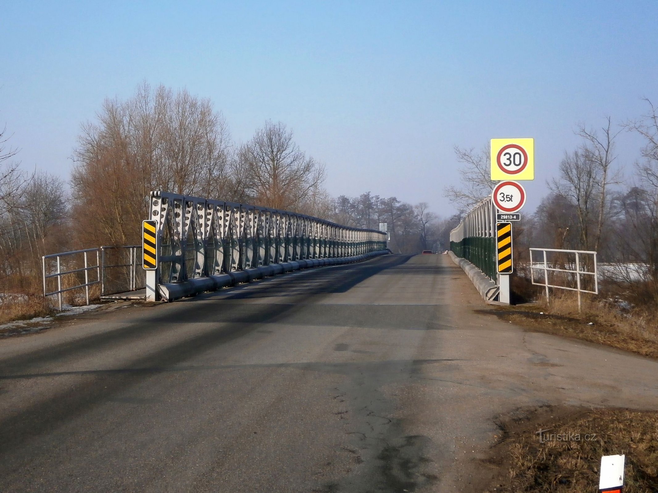 Železný most přes Labe (Vysoká nad Labem/Opatovice nad Labem, 13.2.2017)