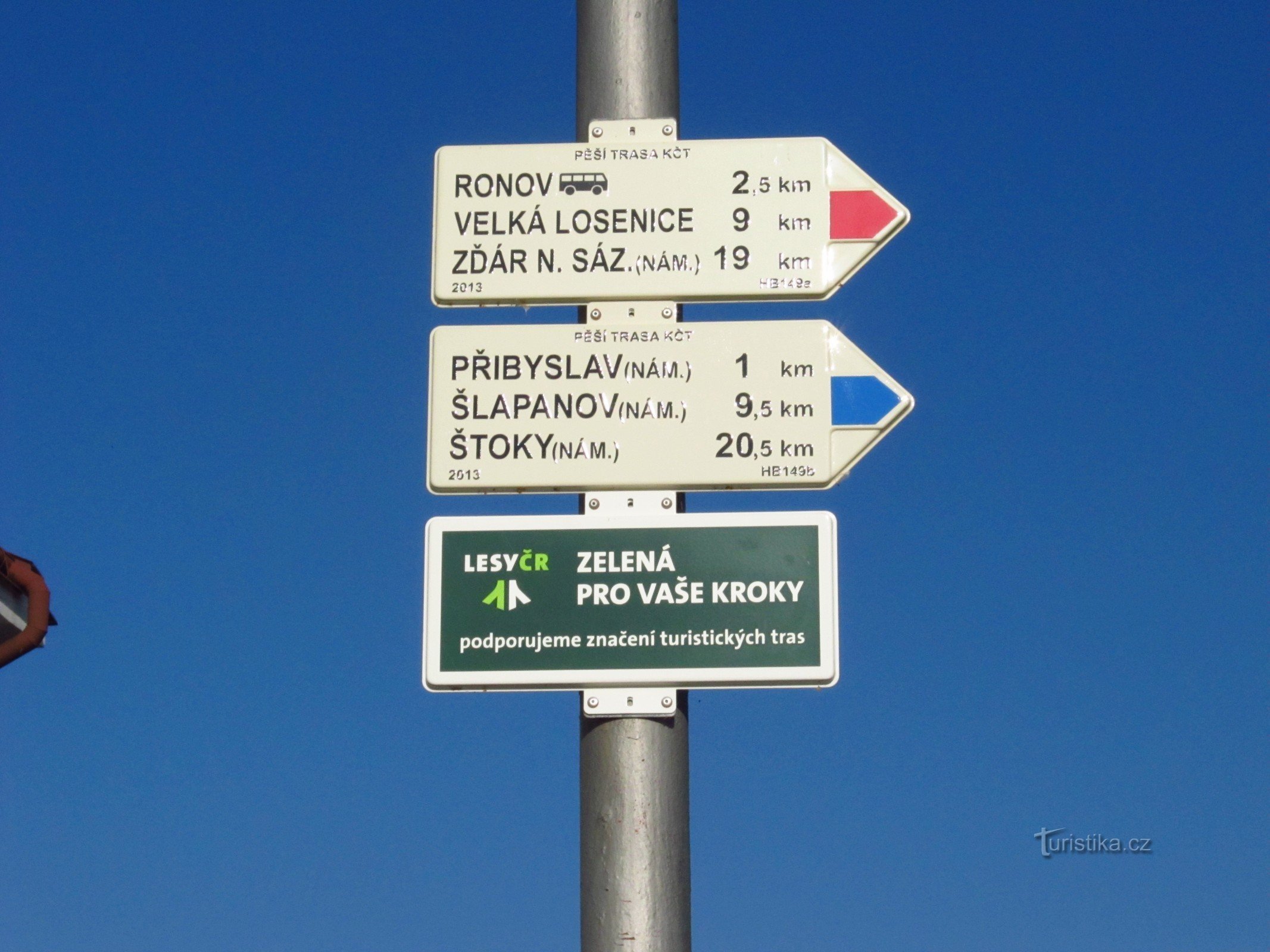 01 Signpost Přibyslav railway