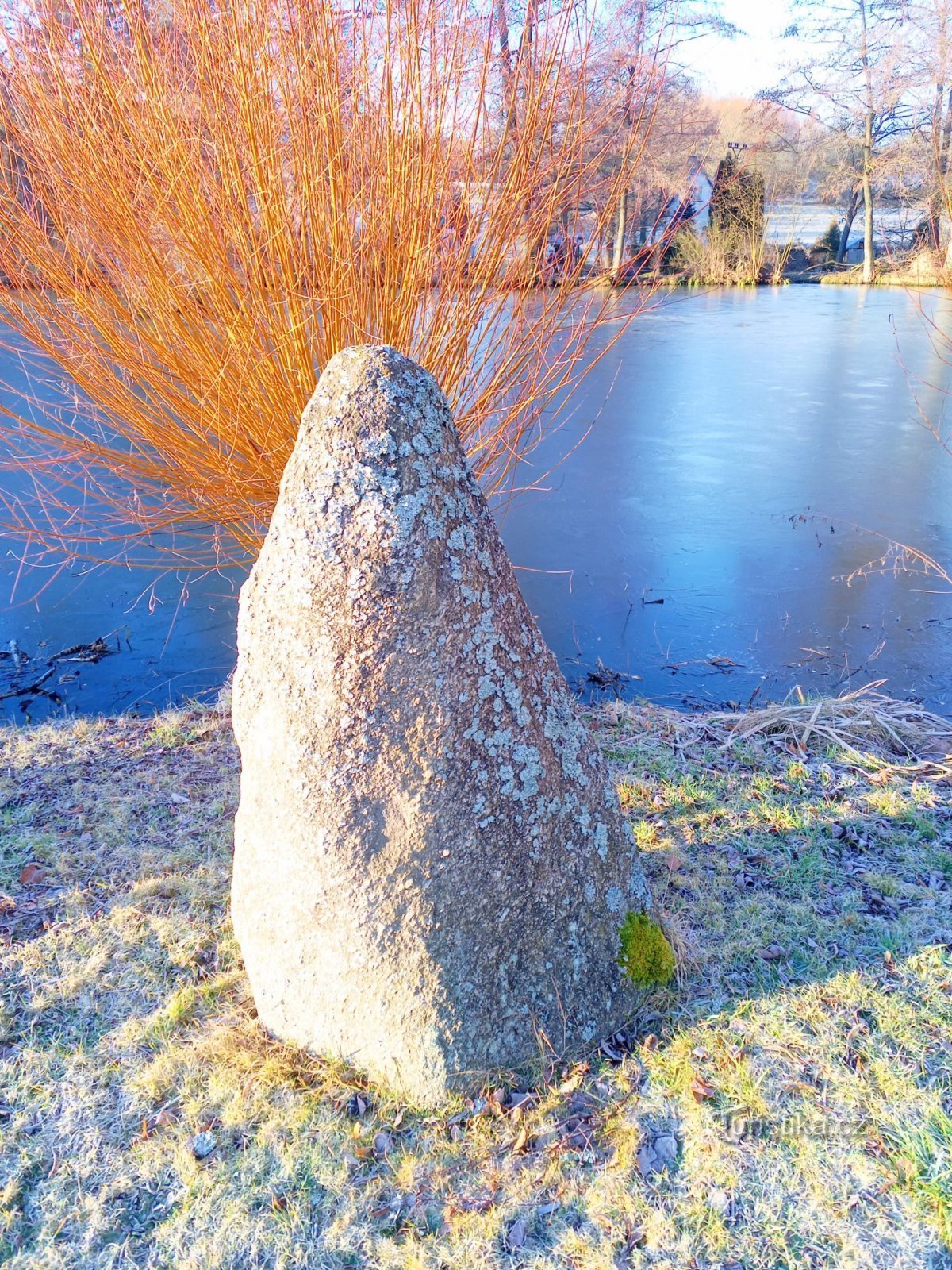 1. Menhir on the bank of the pond near Jistebnice, JS 1