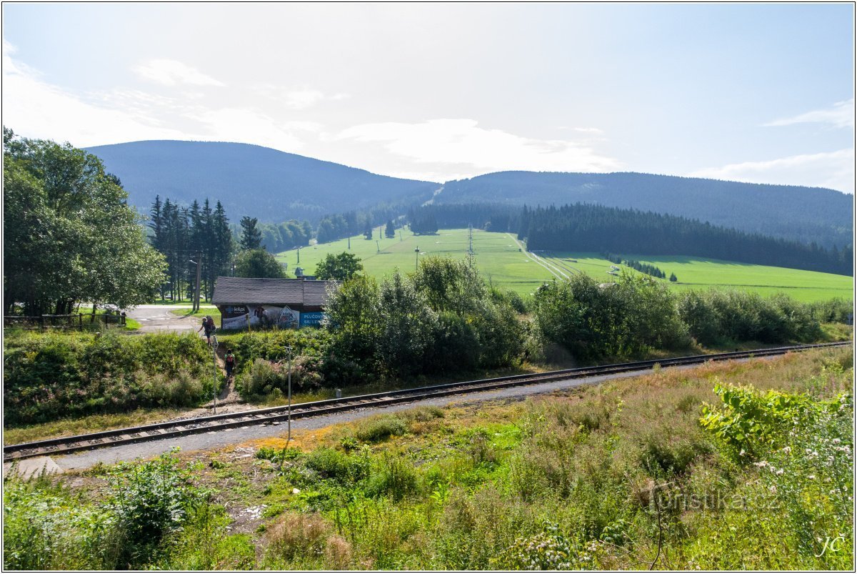 1-Vedere din Šerák de la stația de tren Ramzovské