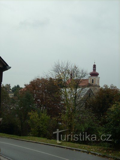 1. Widok z zamku na kościół św. Jakuba