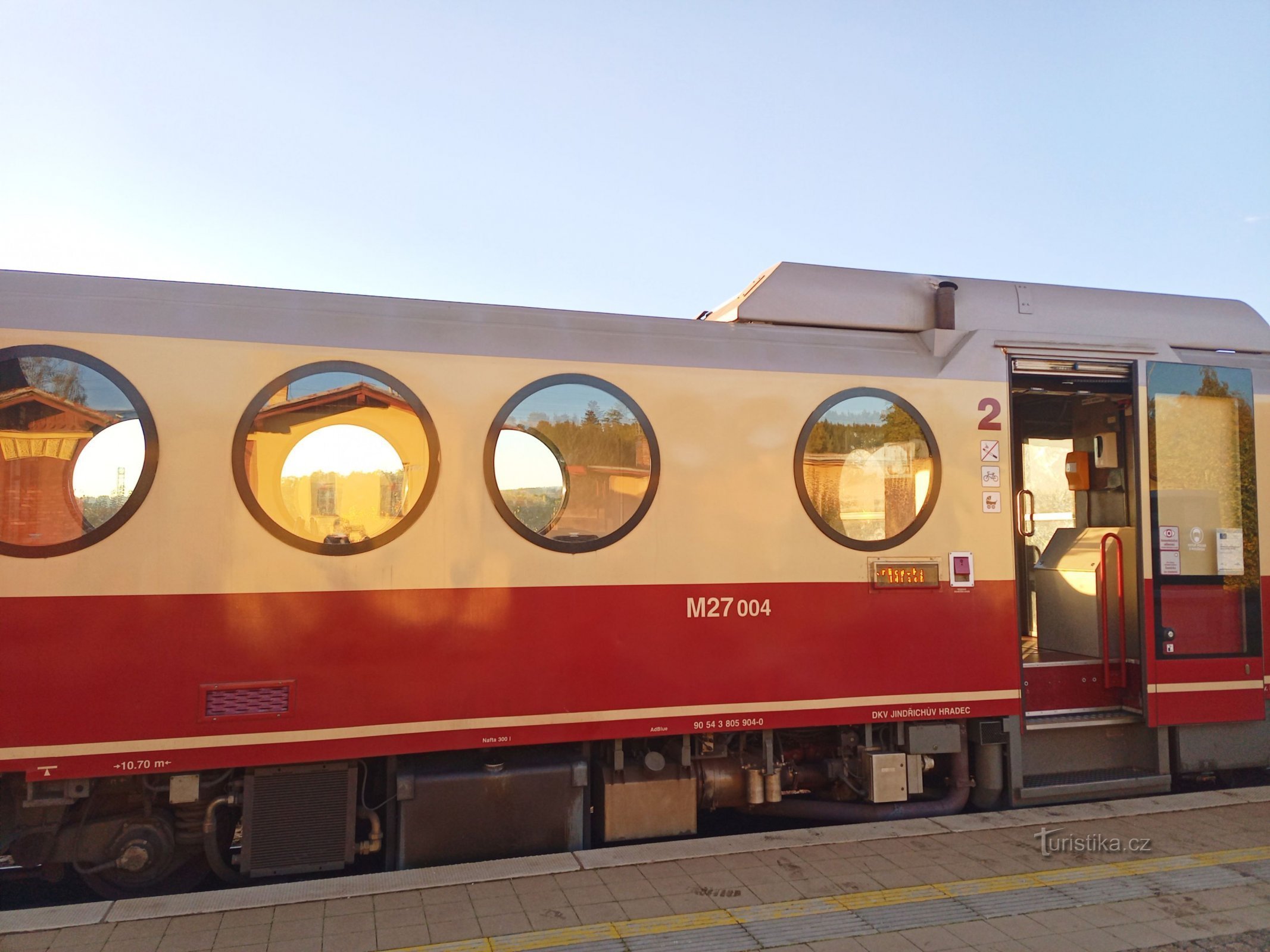 1. In the morning by narrow gauge train, in the evening by motorbike