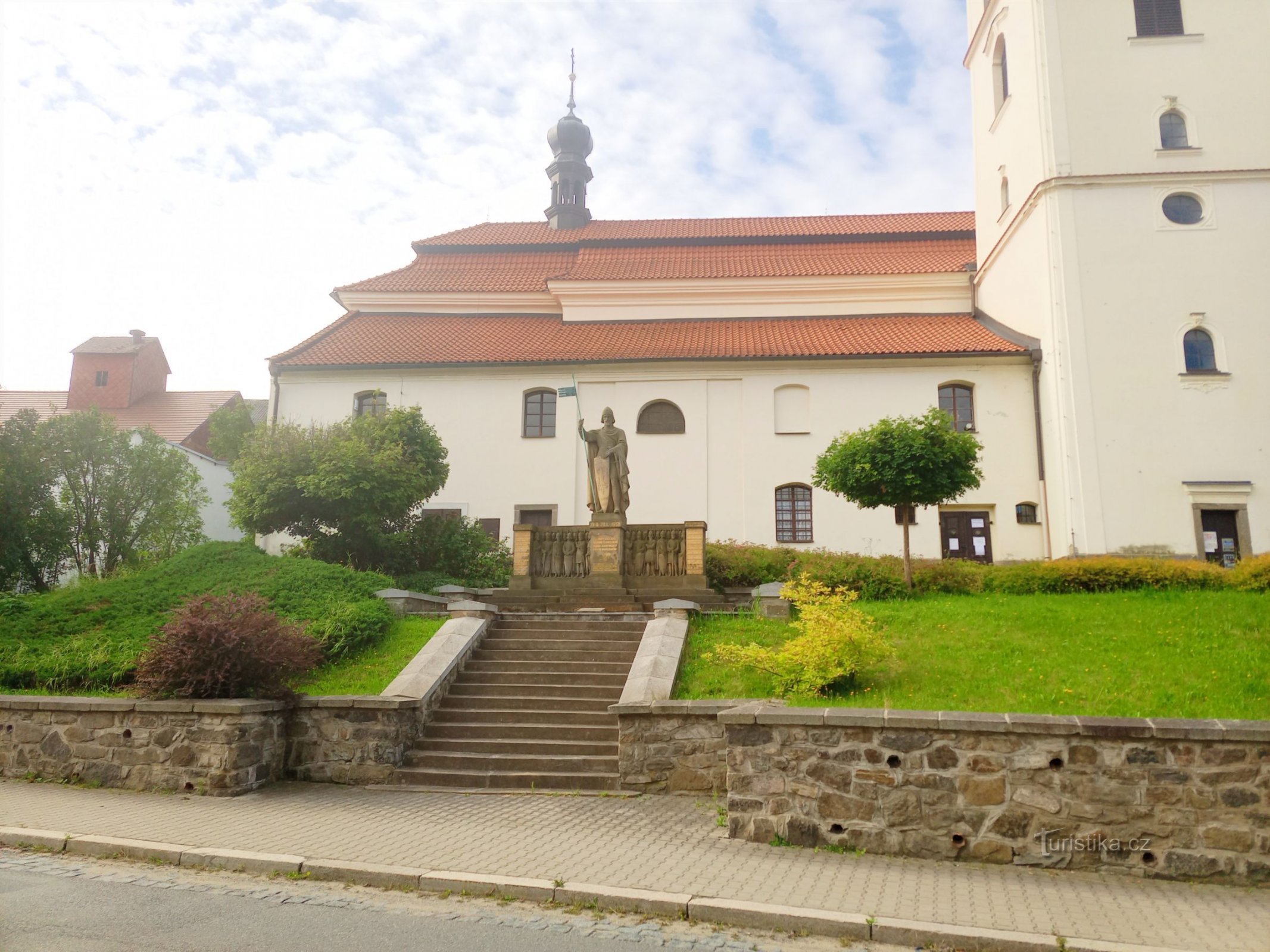 1. Statue of St. Wenceslas in front of the church of the same name in Votice