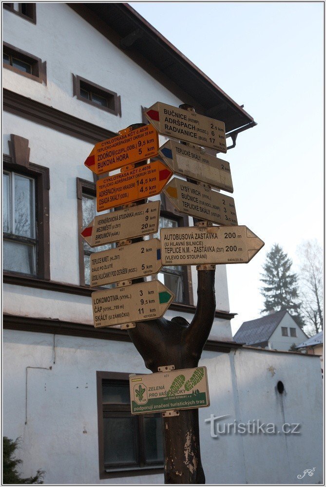 1-Teplice nad Metují, signpost