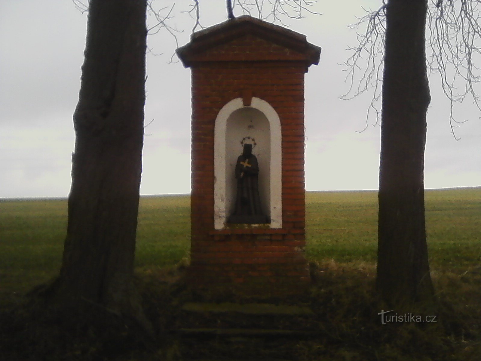 2nd chapel on the way to Bedřichov with a statue of St. John of Nepomuk.
