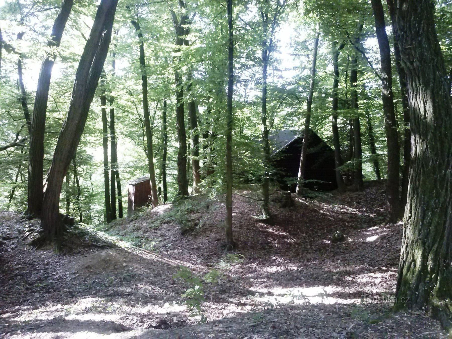 2. Our cottage from the side with a cabin