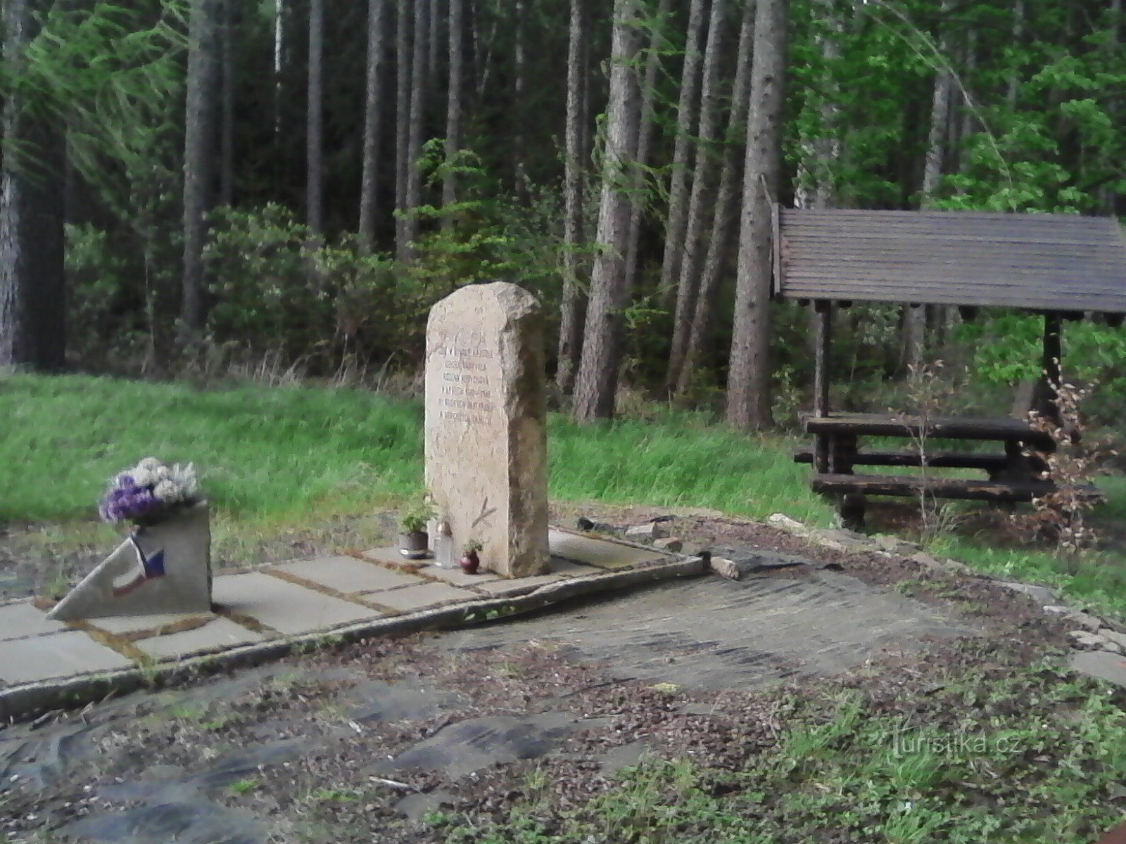 2. A monument with a tourist shelter at the former game reserve.