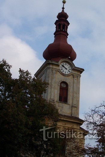 2. Close-up of the church tower