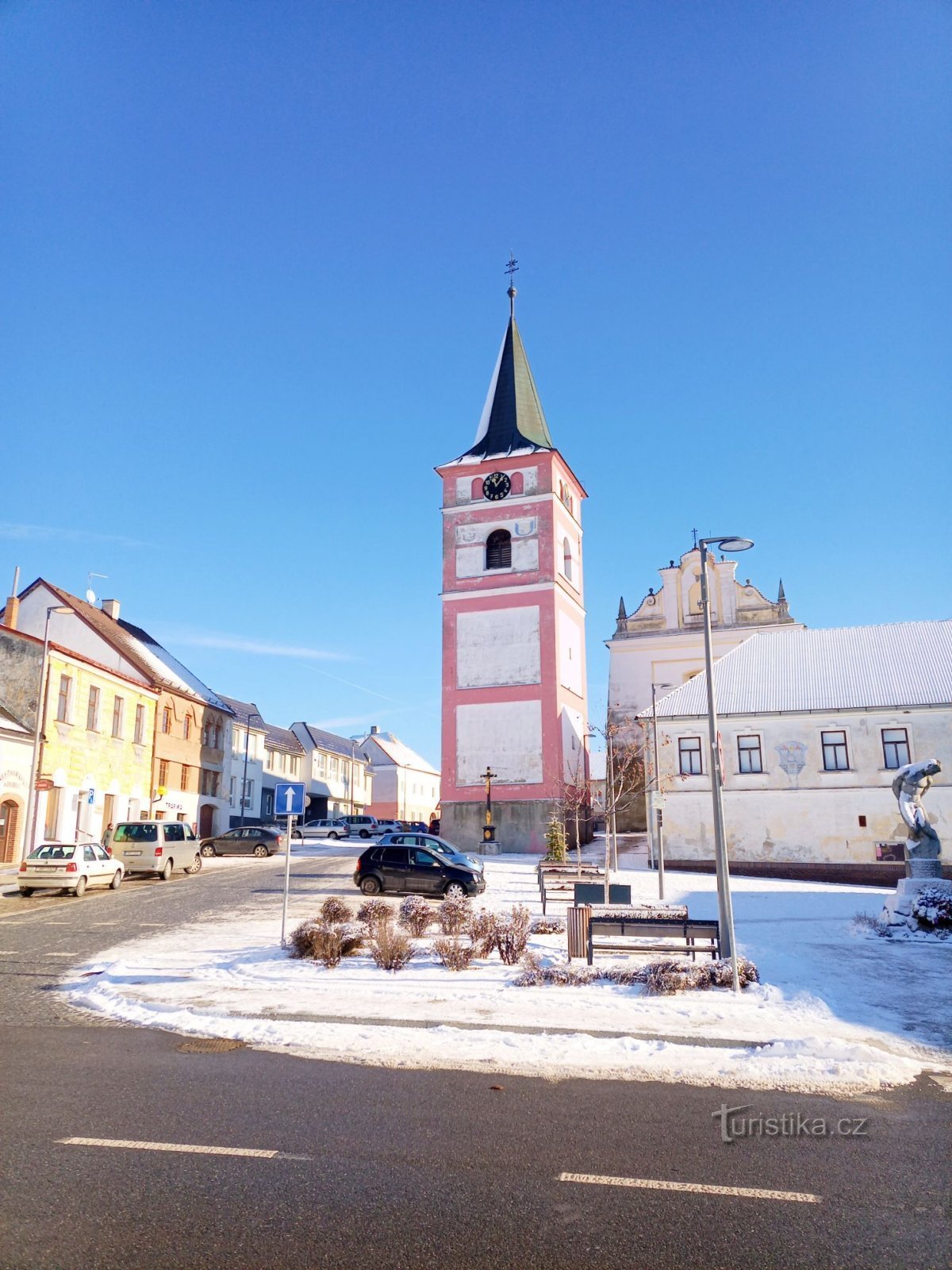 2. The free-standing prismatic belfry was modified in Baroque style after a fire in 1