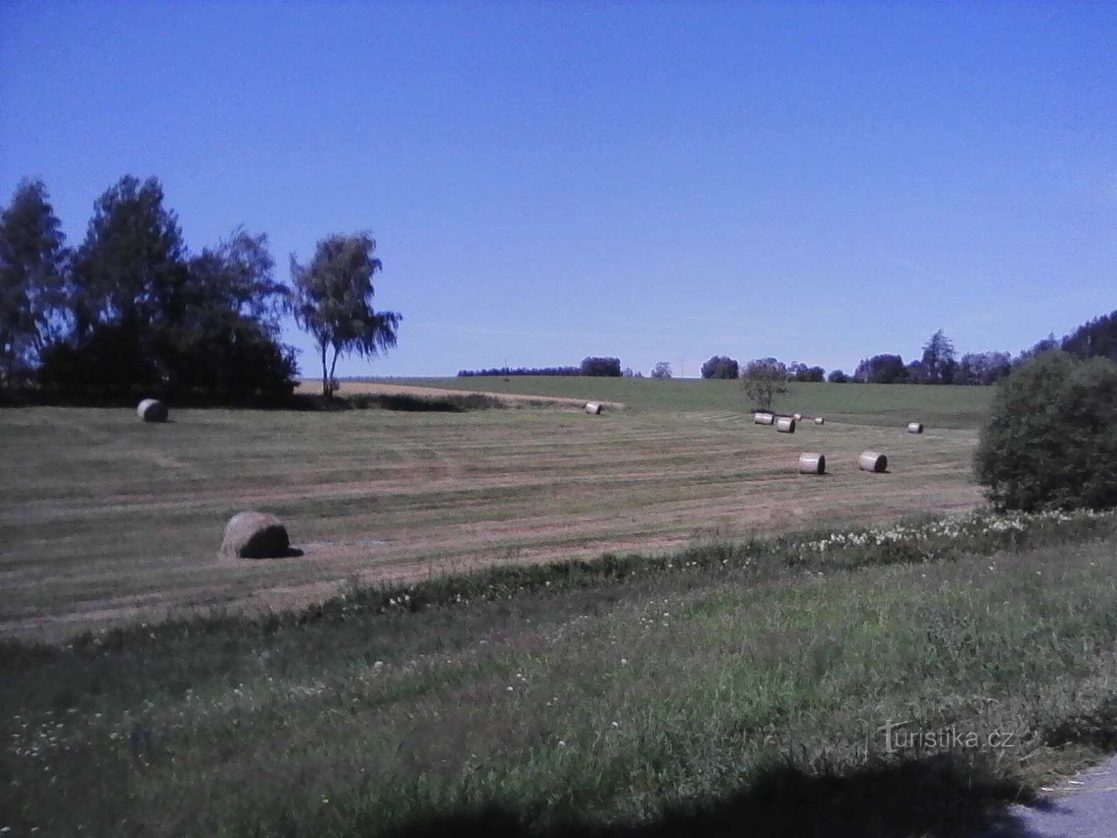 2. The hay is already harvested.