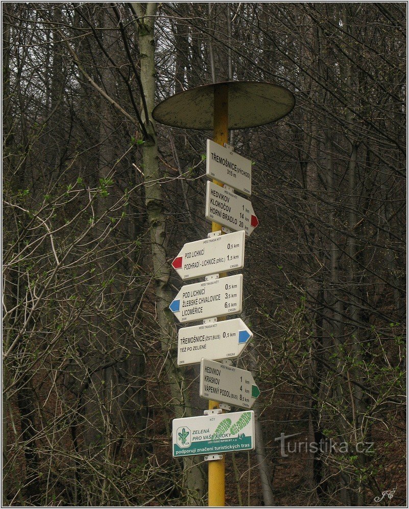 3-Poste indicador Třemošnice, este