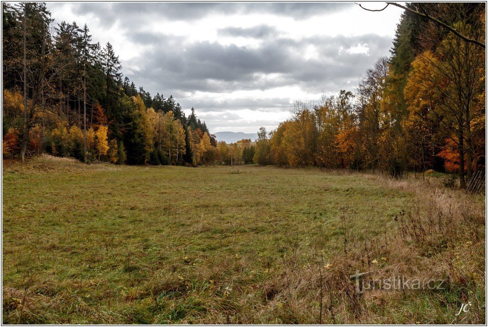 3-Valea pârâului Heřmánkovické, în perspectiva Hejšovina