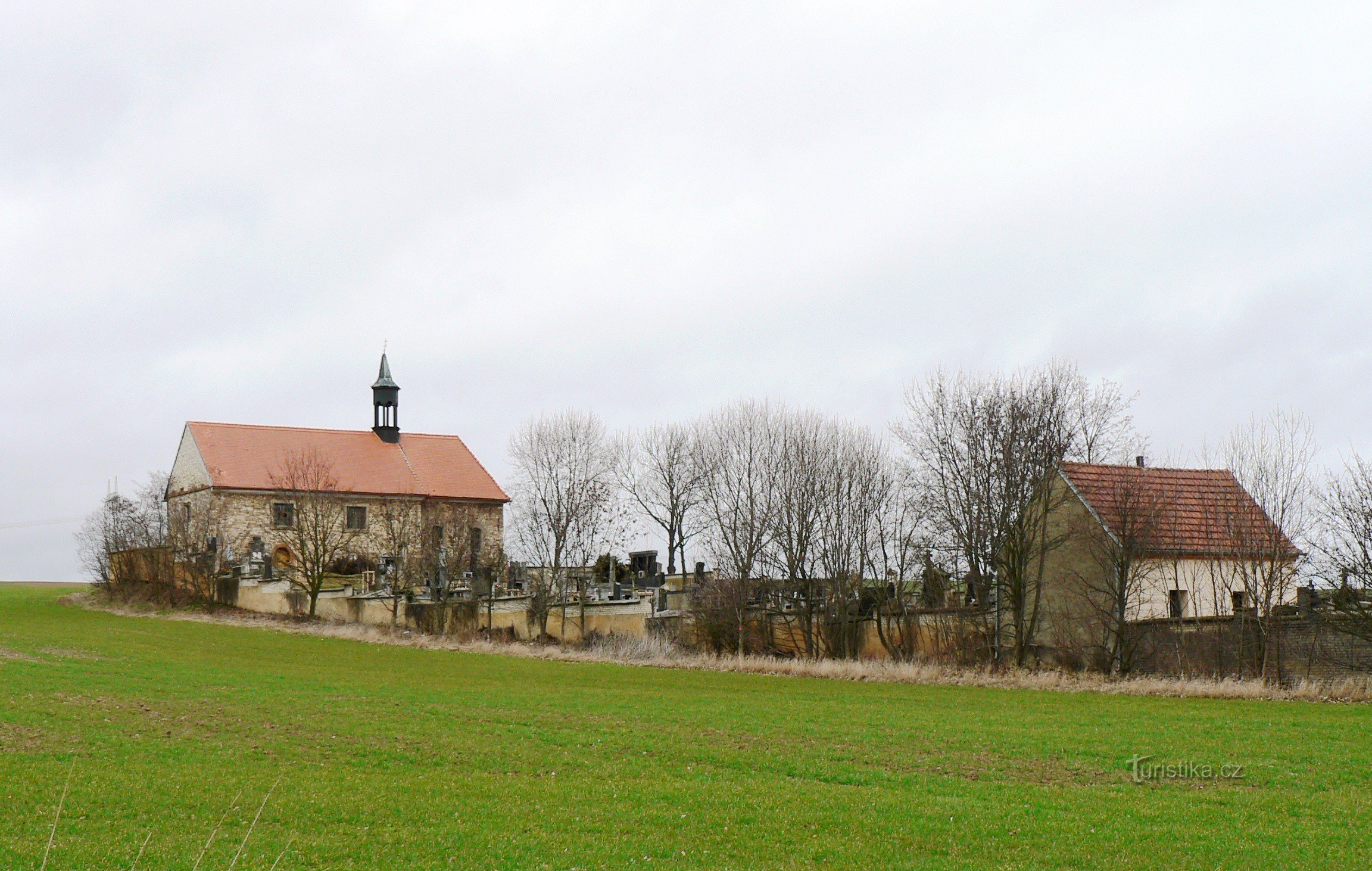 ... även utan stor zoom kan jag ta en bild på hela kyrkogården inklusive kyrkan