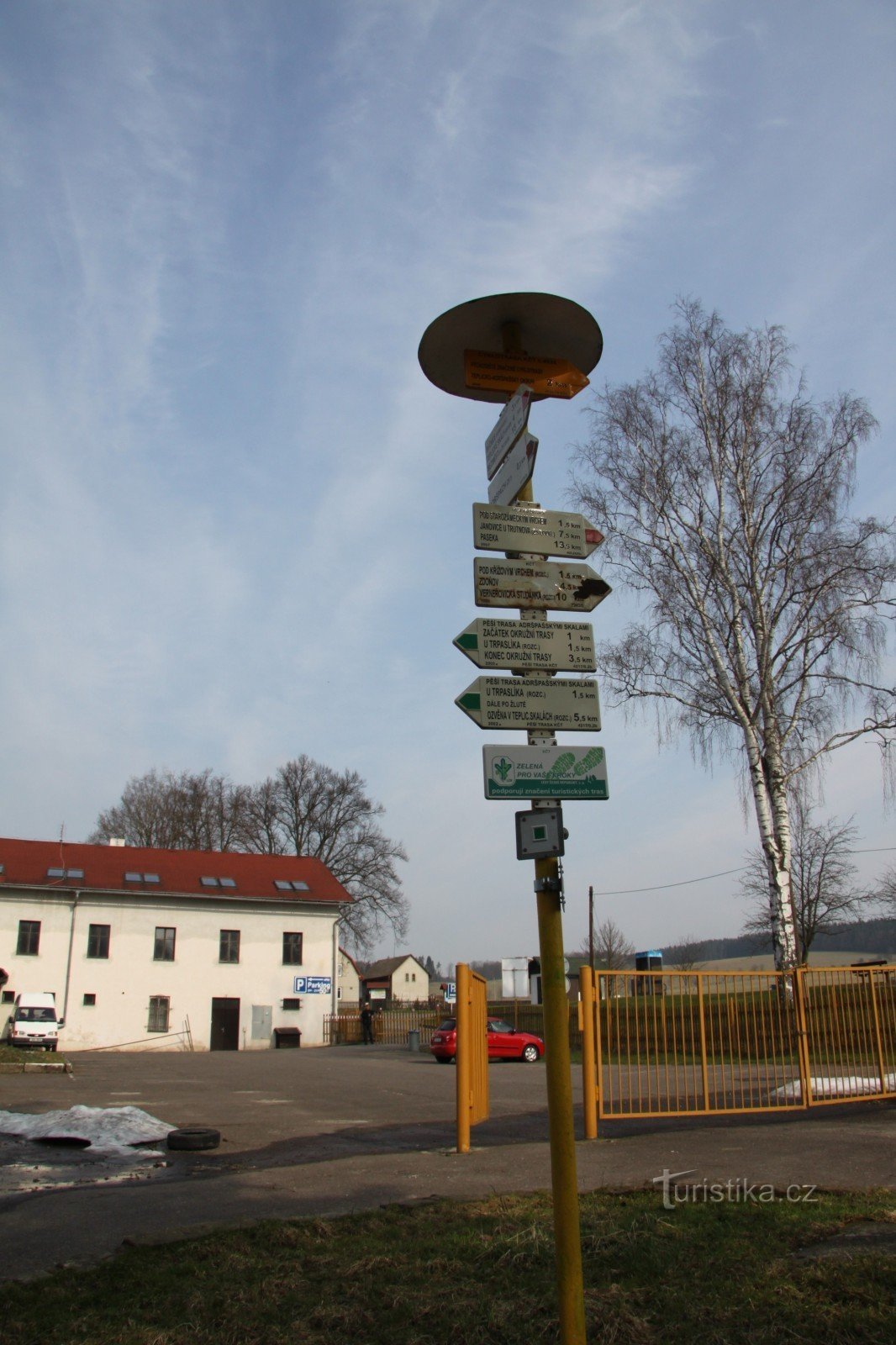 Parkplatz Adrspach gabelt sich