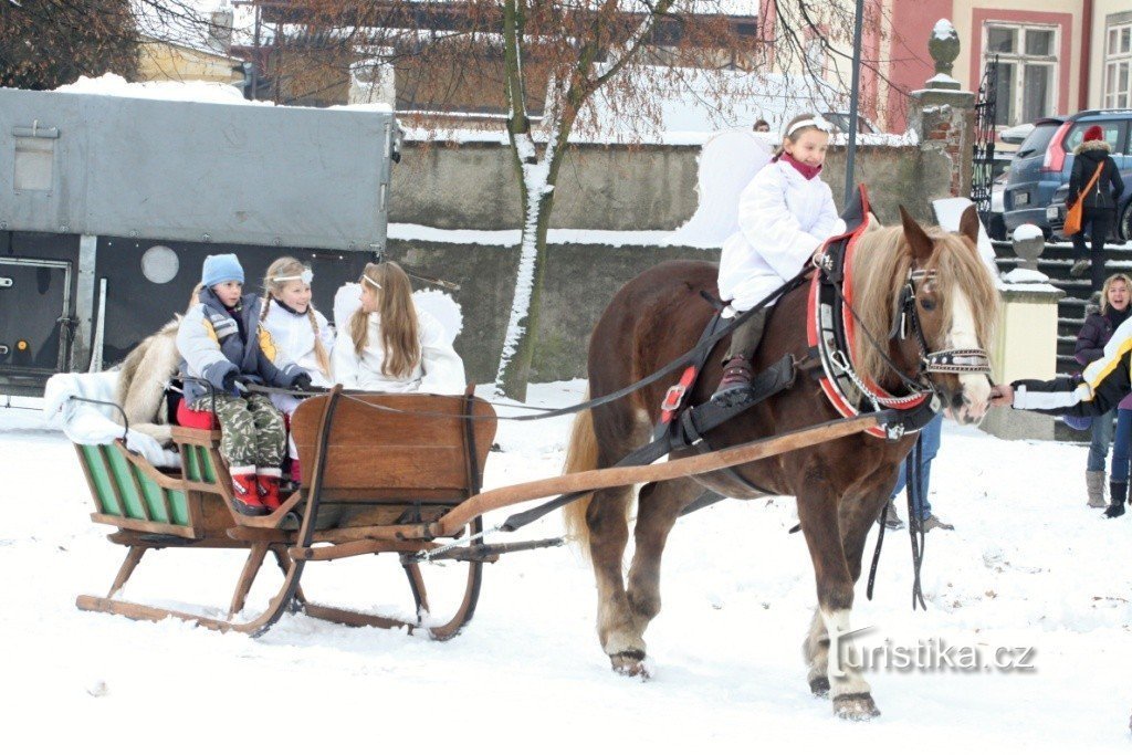 Event with horses on a sleigh