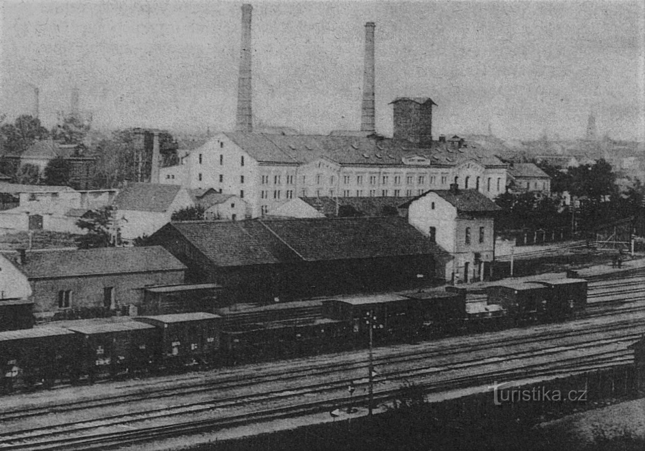 Aktiesukkerfabrik i Pardubice i førkrigstiden