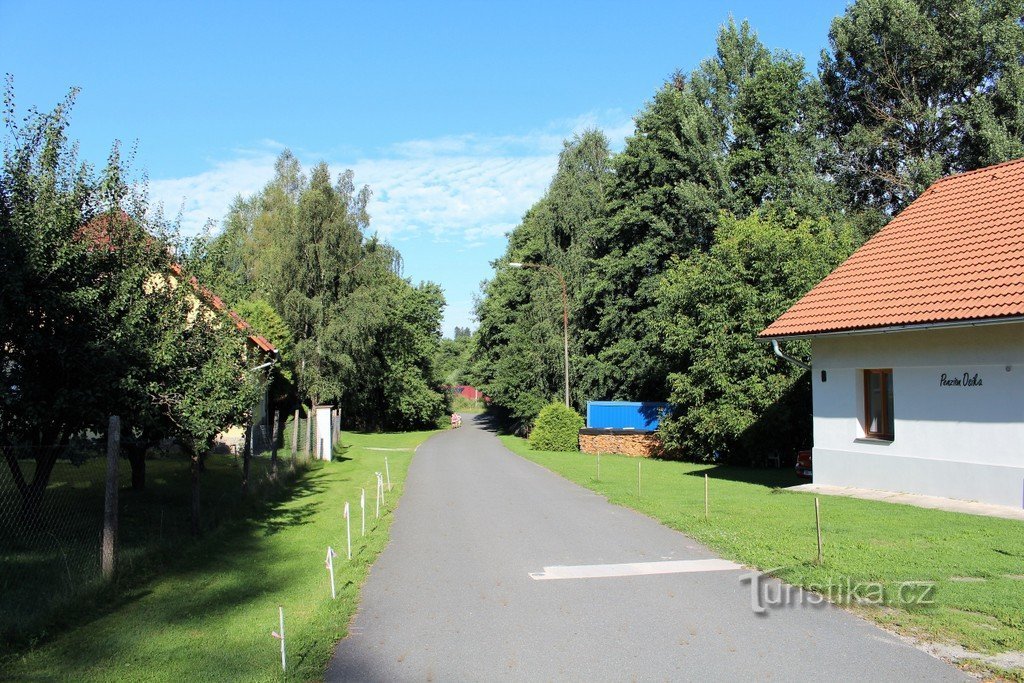 Albeř, östlicher Teil des Dorfes