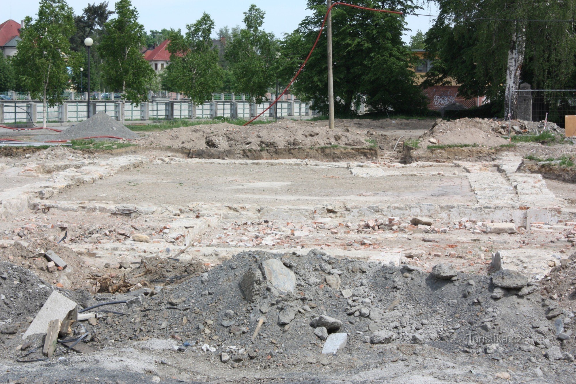 Archeologische vondsten in het zuidelijke voorplein van Tyršova meest in Přerov