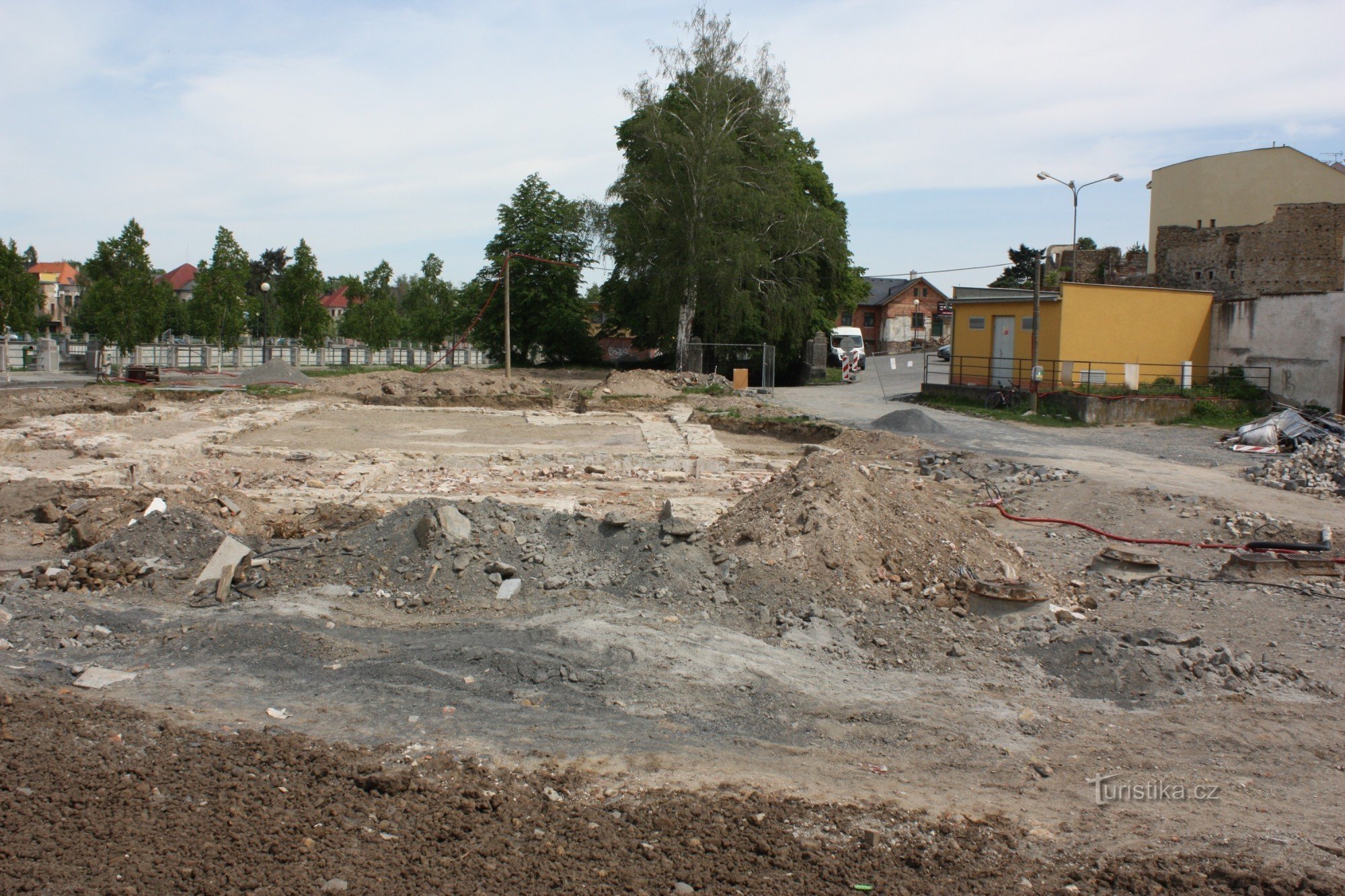 Achados arqueológicos no pátio sul de Tyršova mais em Přerov