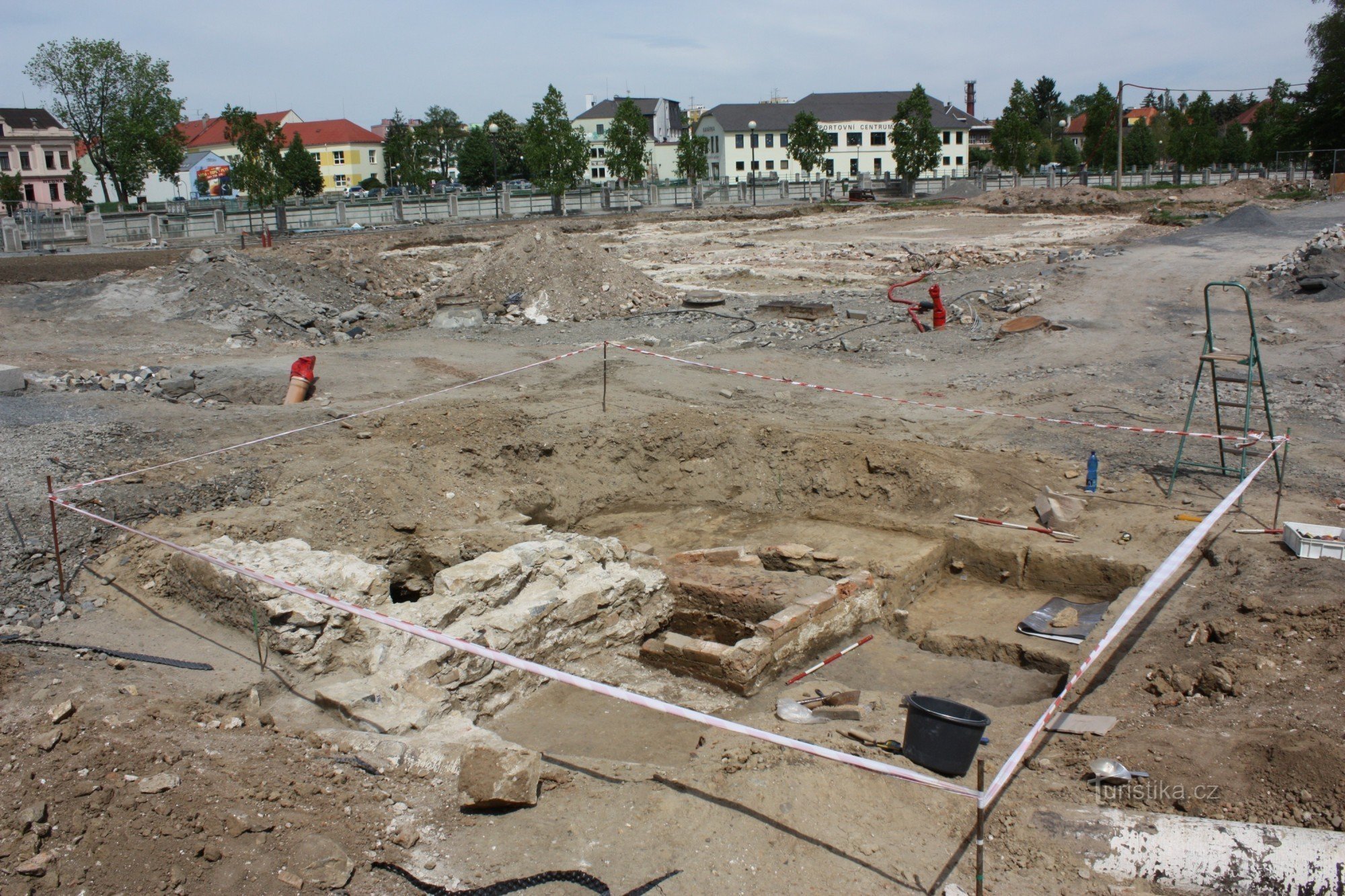 Archäologische Funde im südlichen Vorhof von Tyršova most in Přerov