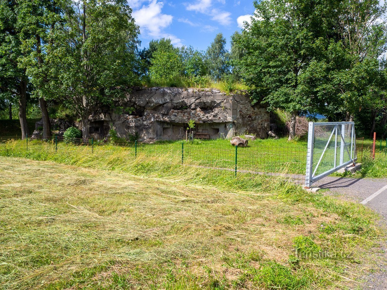 The bunker area is fenced