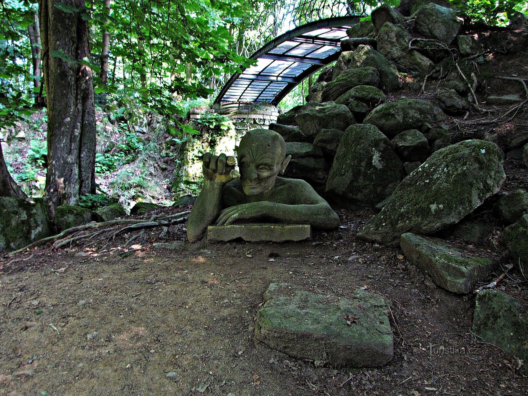 Het terrein van het kasteelpark in Světlá nad Sázavou