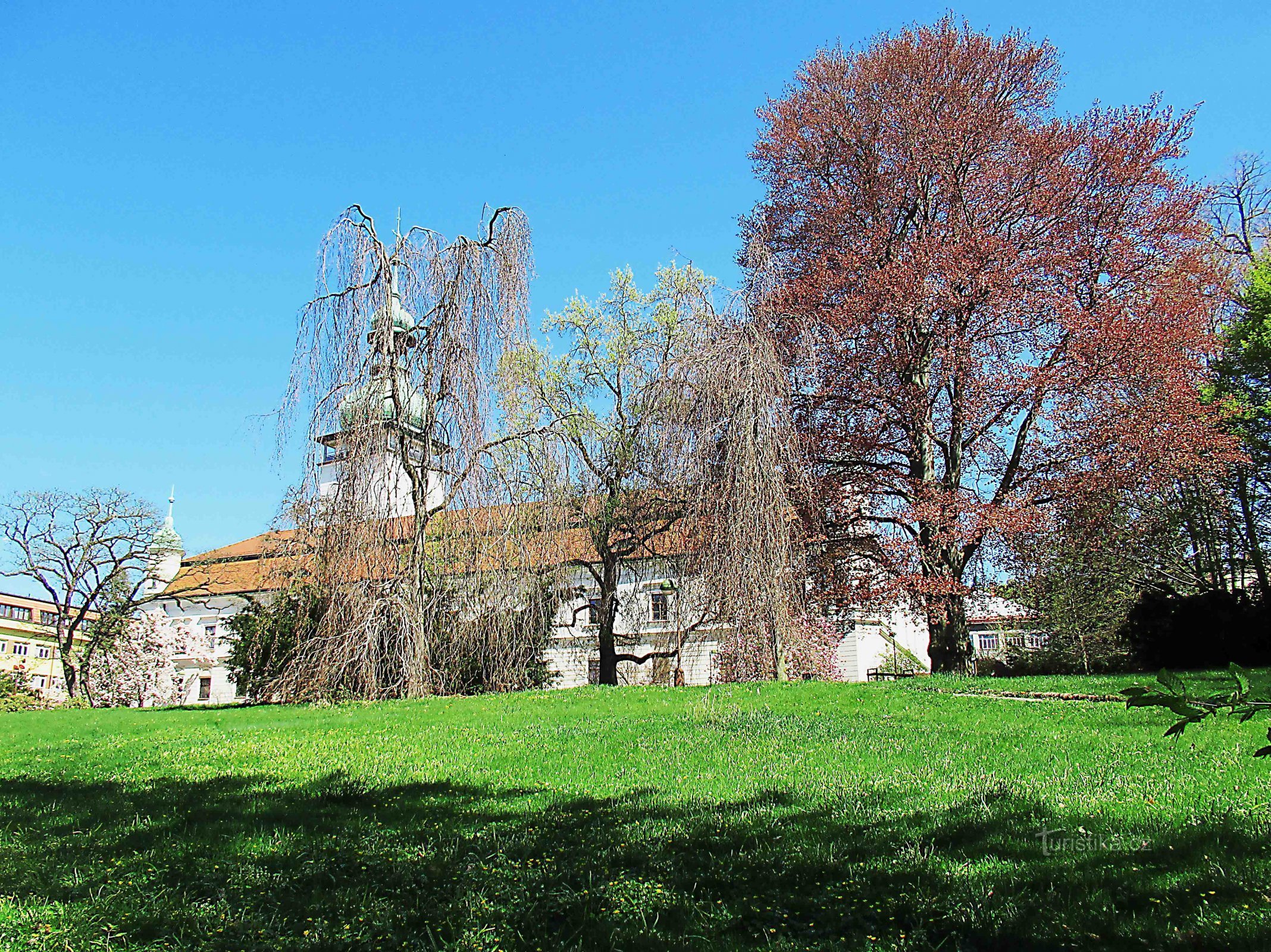 The area of ​​the castle park in Vsetín