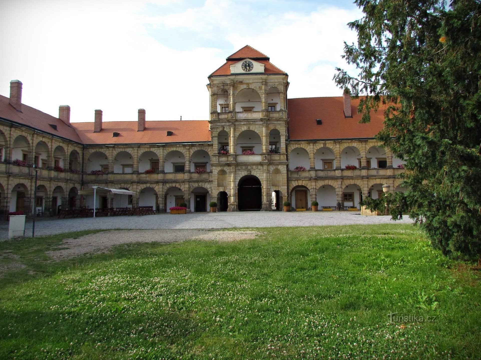 Slottsområdet i Moravská Třebová