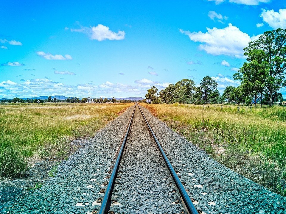 Trem de carro para uma nova aventura