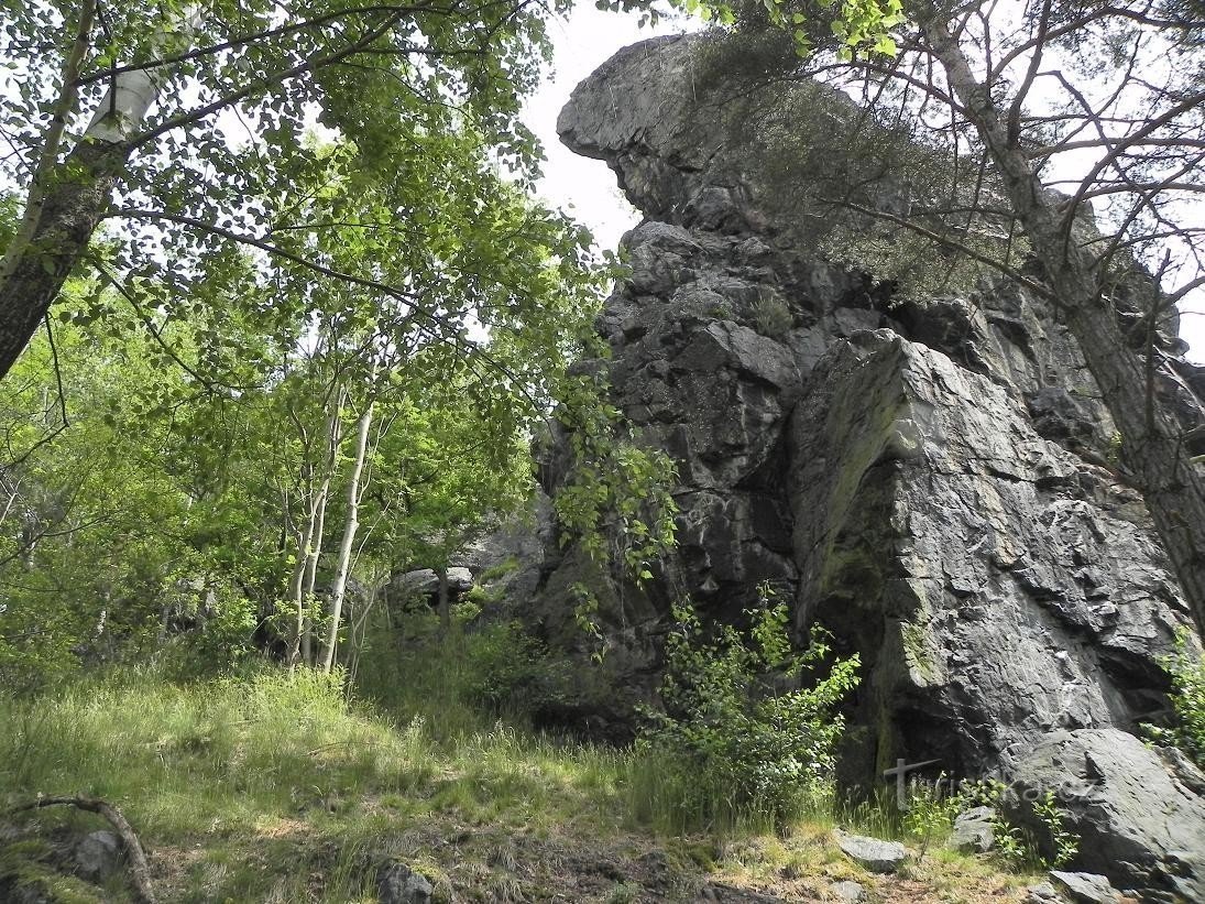 Baba, Felsen über Úslava