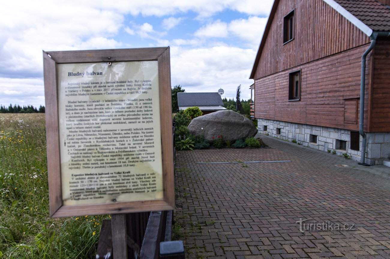 Boulder bij het vakantiehuis