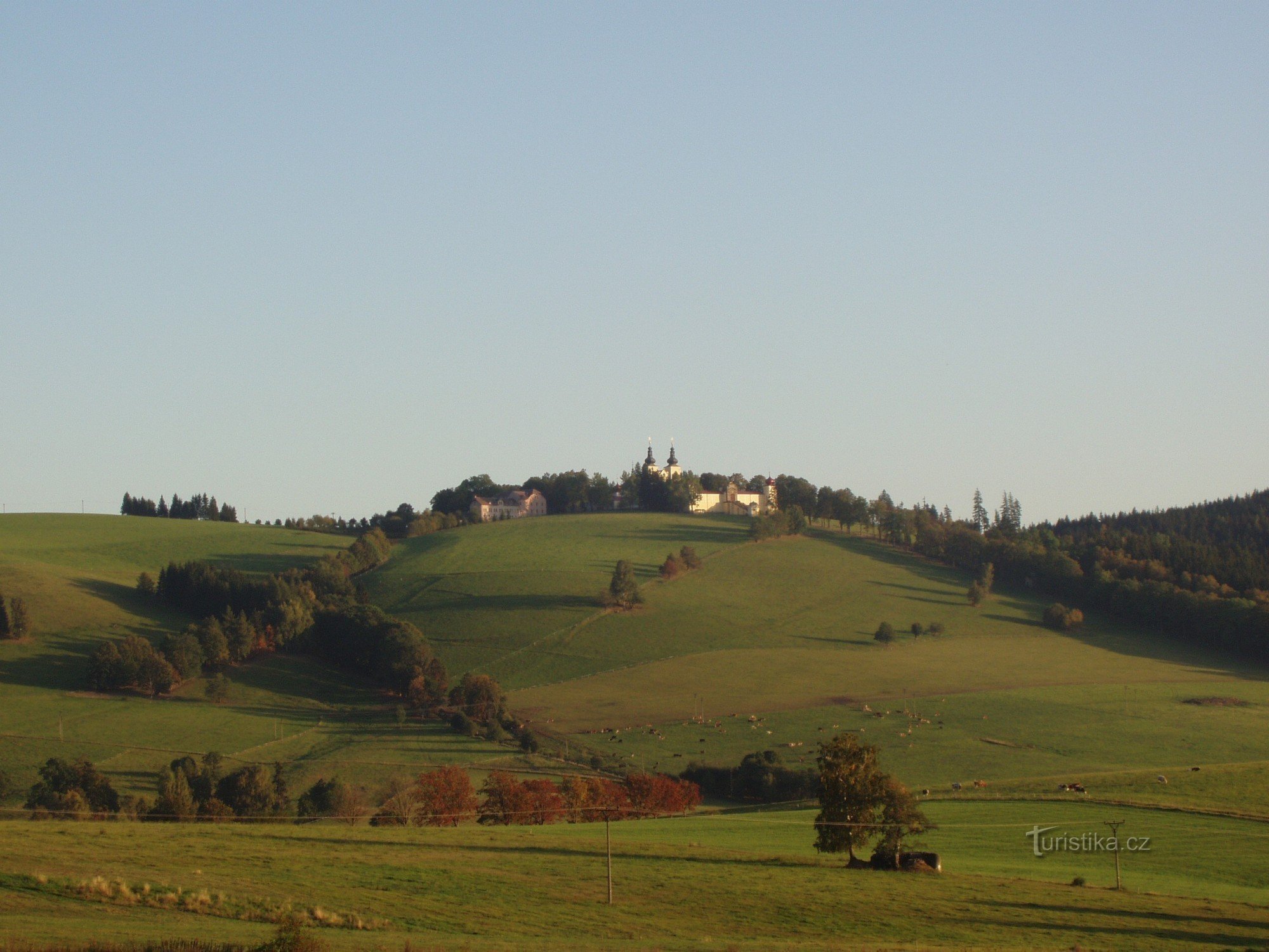 Baroque church and monastery on Mariánské kopč in Králíky