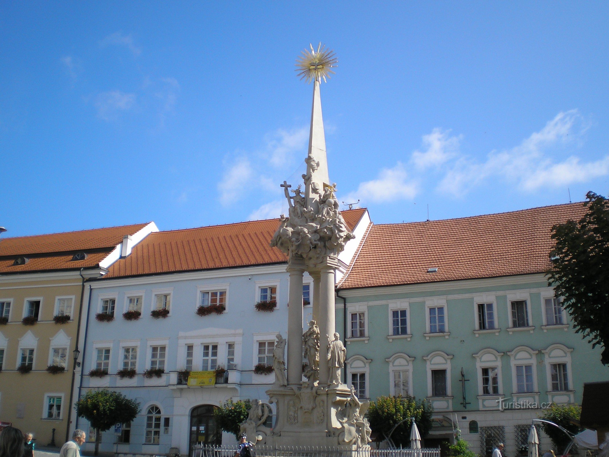 Baroque column on the square