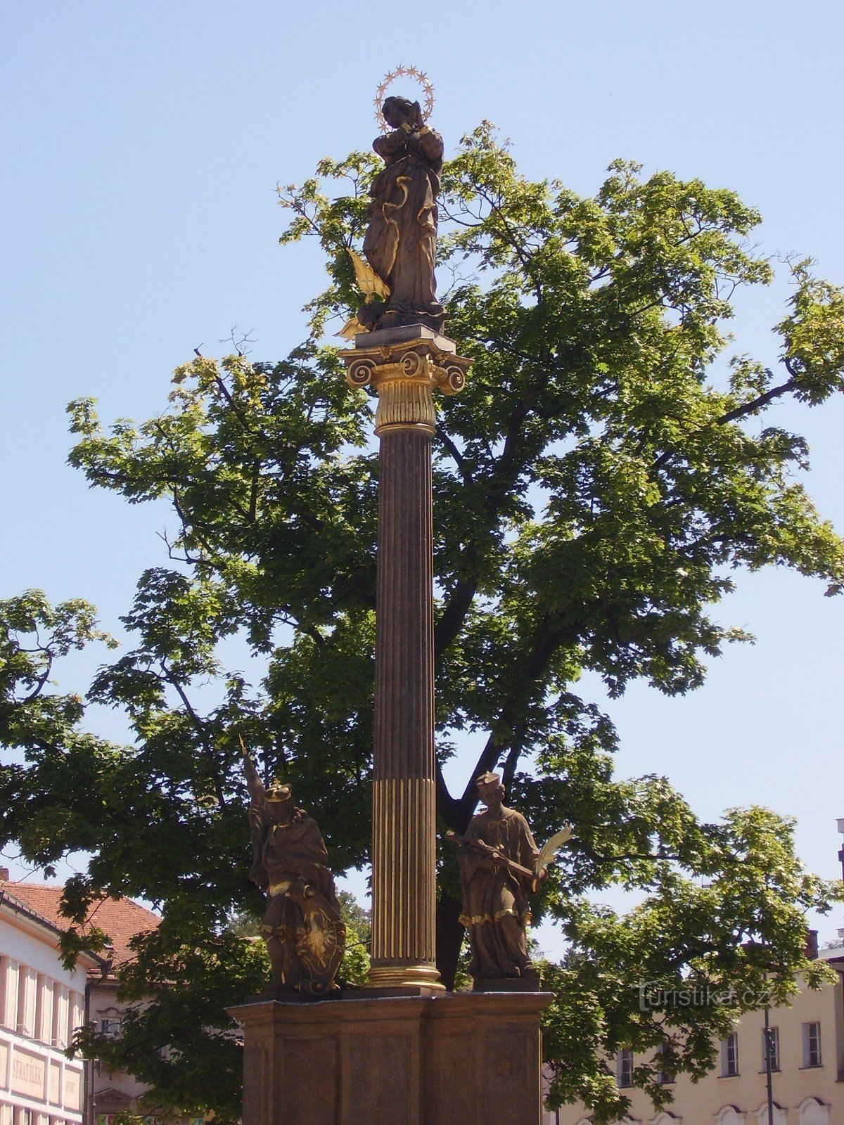 Barockskulpturella monument i Litomyšl