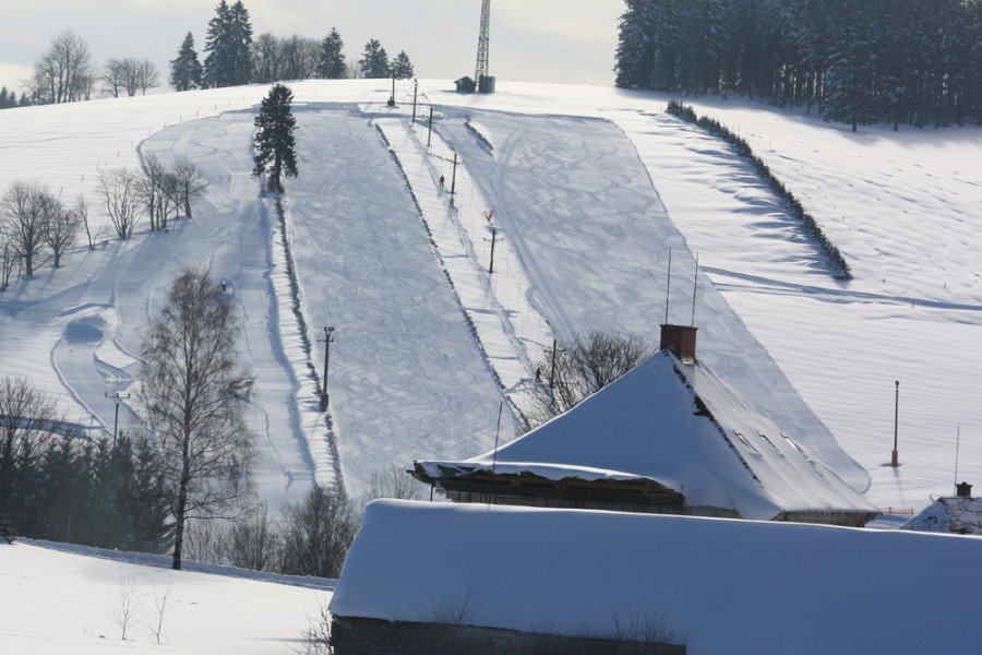 Bartošovice dans les pistes de ski d'Orlické hory