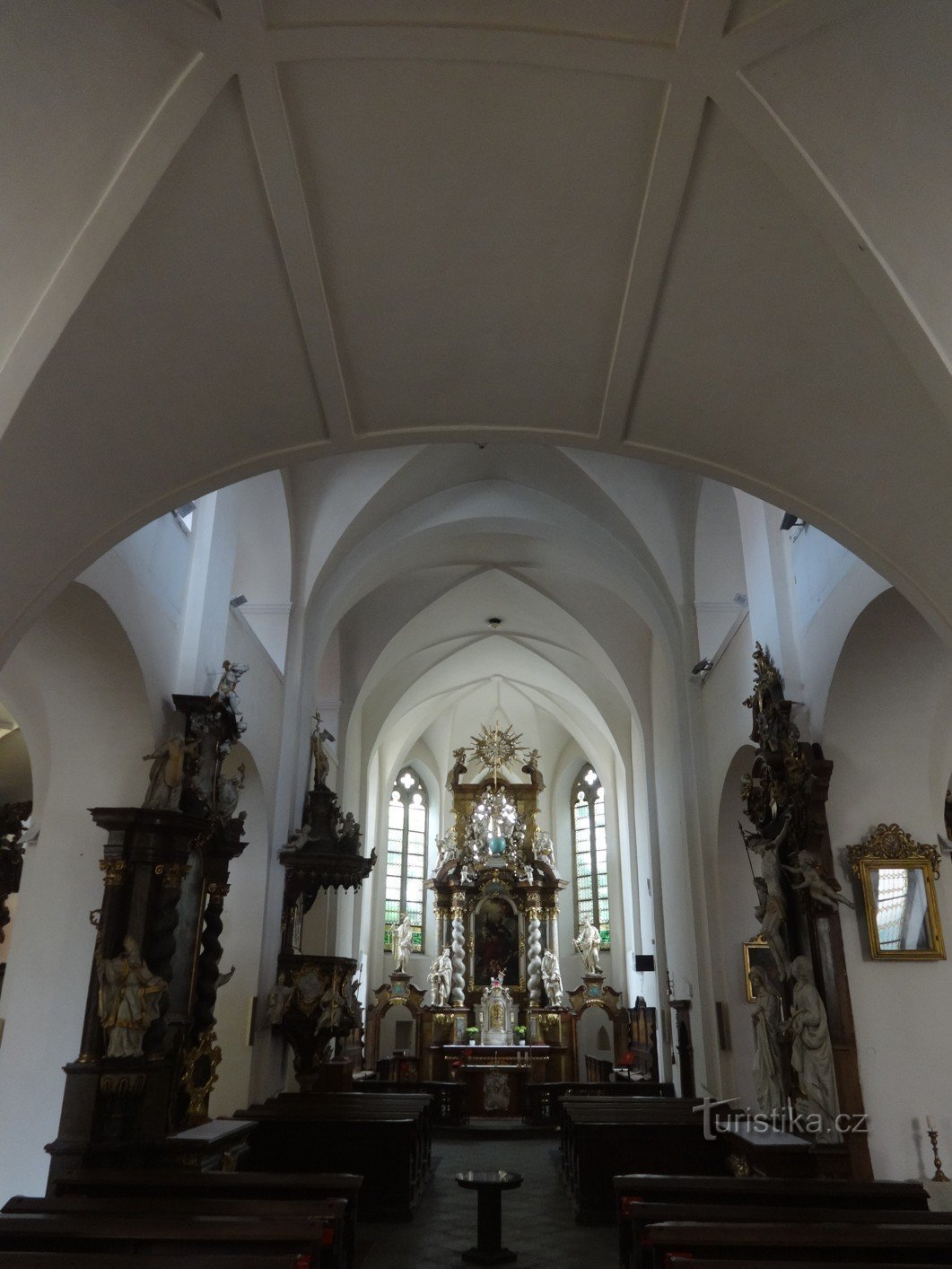 Beroun och St. Jacobs kyrka på Seydl Square