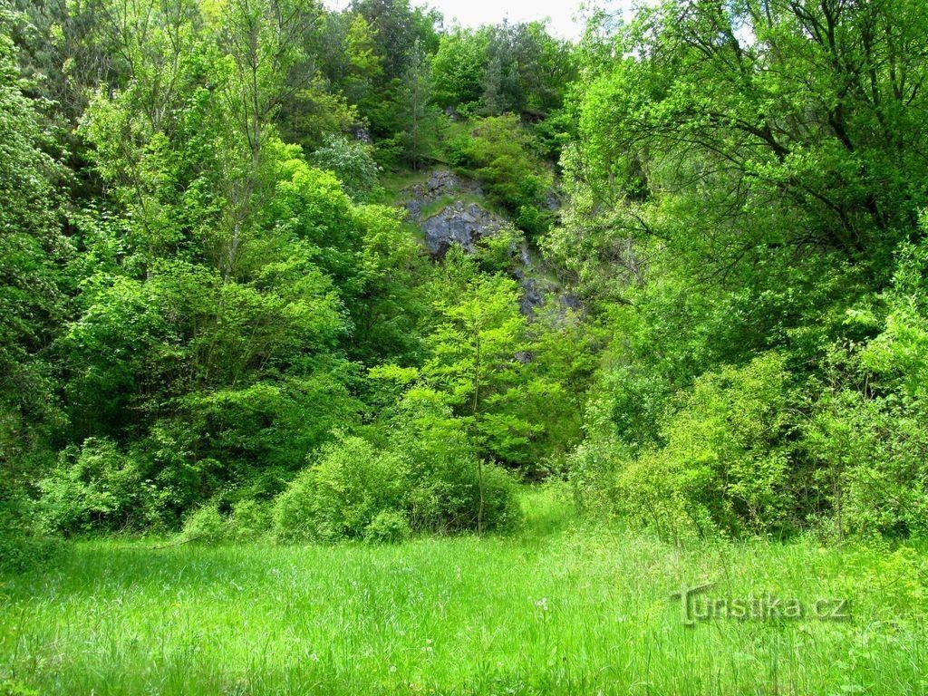 Beroun and old quarries above Tetín