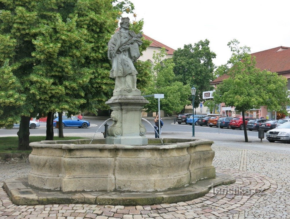 Beroun - fountain of St. Jan Nepomucký