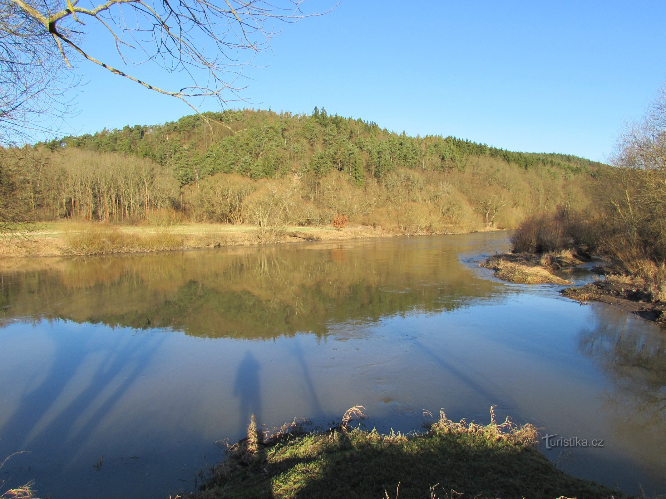 Berounka Zusammenfluss mit Klabava