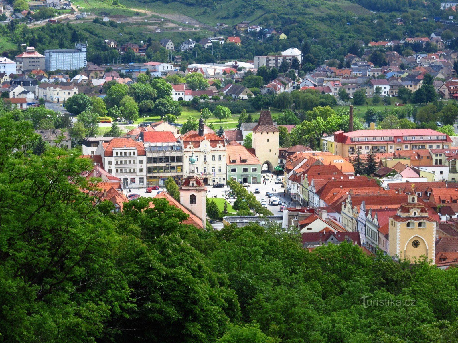 Plaza Beroun desde la torre de vigilancia