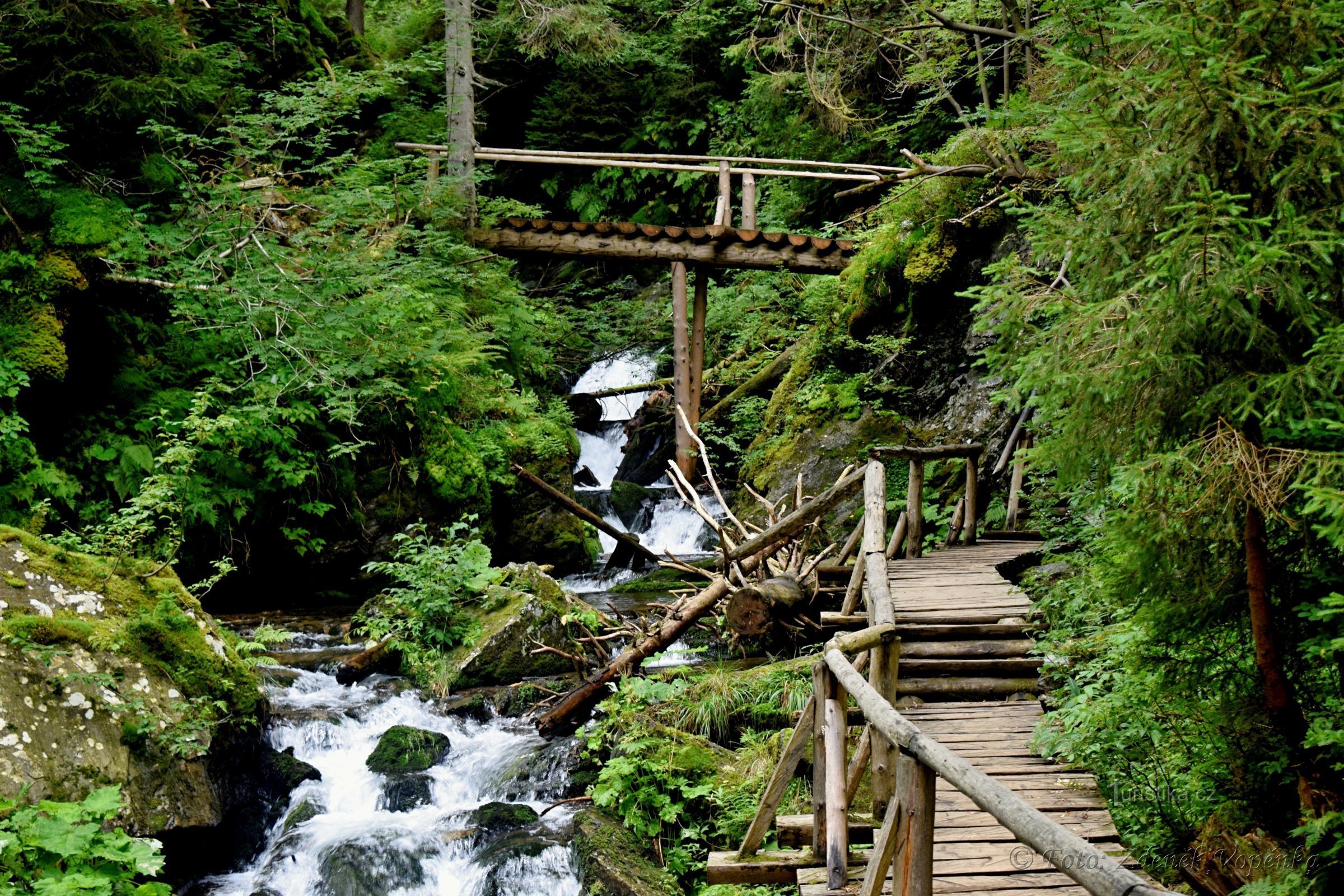 Bílá Opava - caminata por el sendero natural.