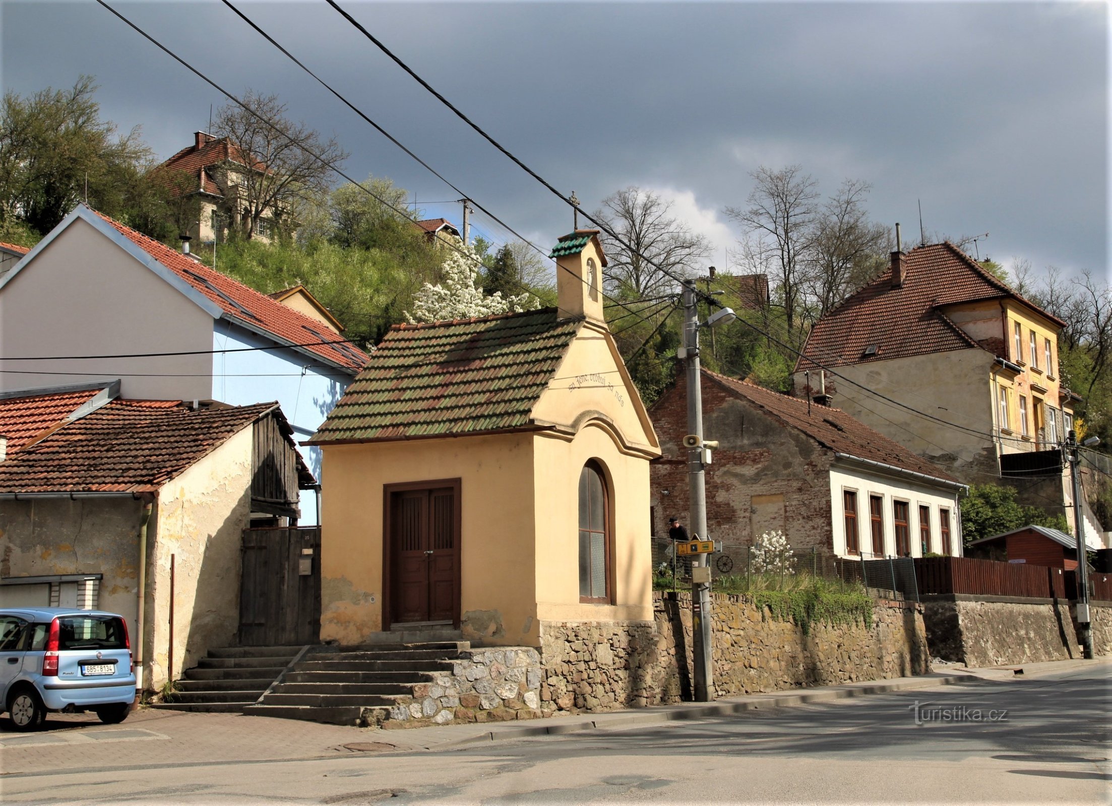 Bílovice nad Svitavou - Pyhän Nikolauksen kappeli. Jan Nepomucký