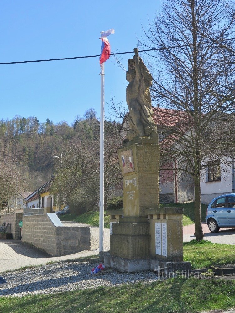 Biskupice (niedaleko Jevíčka) – pomnik ofiar I wojny światowej