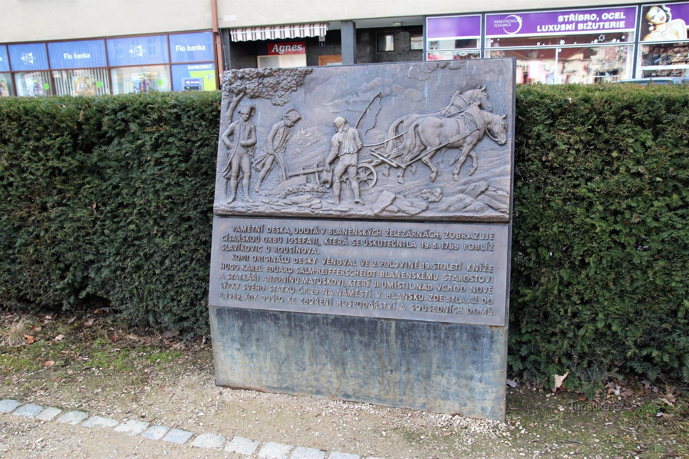 Blansko - monument over budskabet