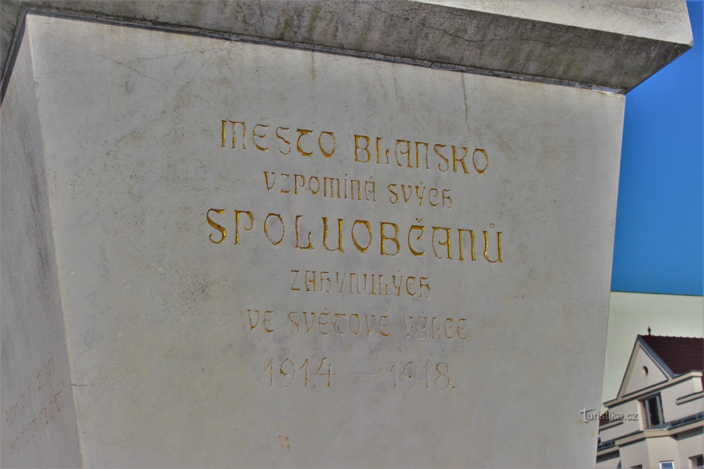 Blansko - emlékmű a nagy háború áldozatainak
